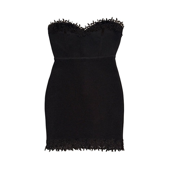 Goth Black Pretty Strapless Dress with zipper - Picture 3 of 10